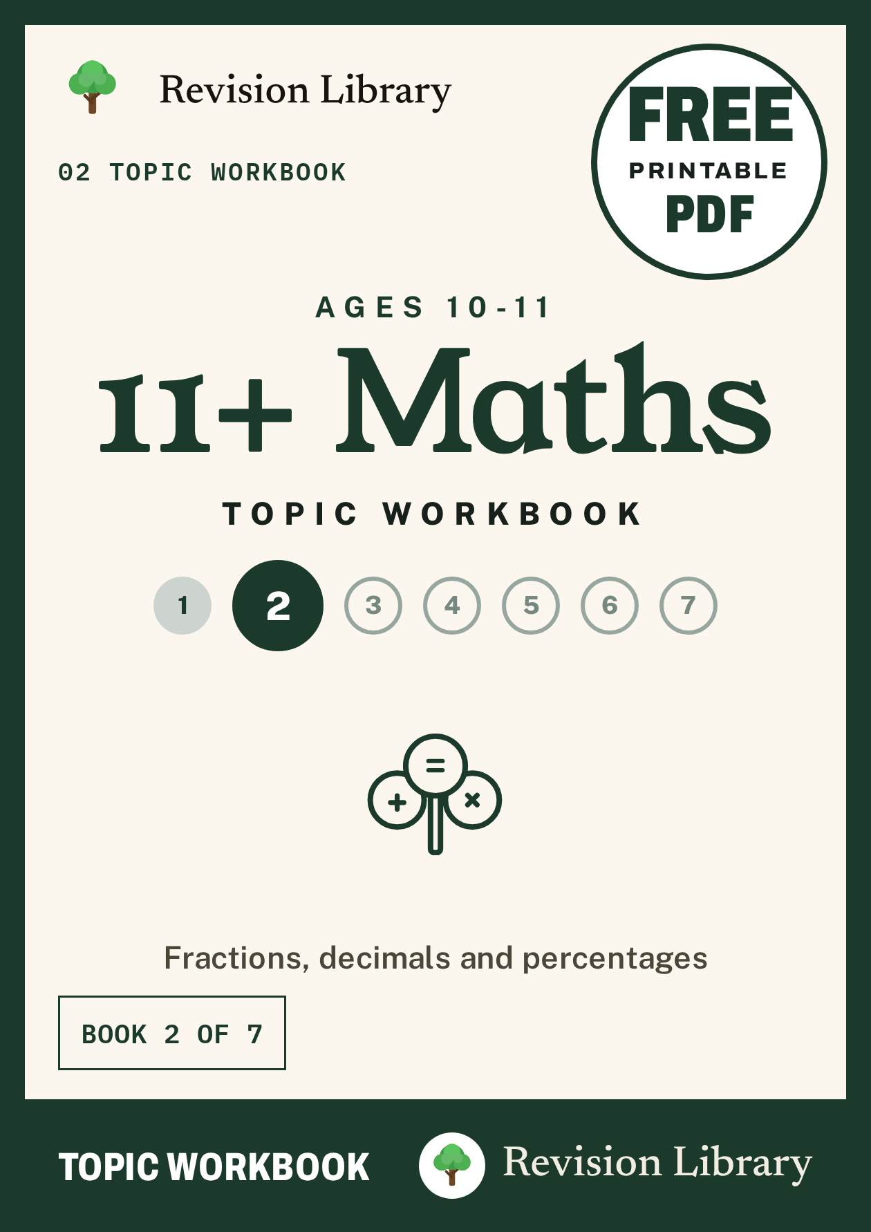 11+ Maths Ages 10-11 Topic Workbook 6 - Free PDF Workbook with Answers